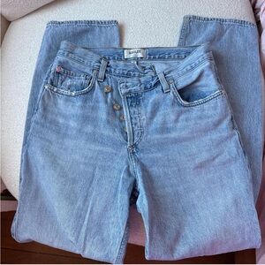 Agolde Blue Straight Jeans Classic Vintage Style